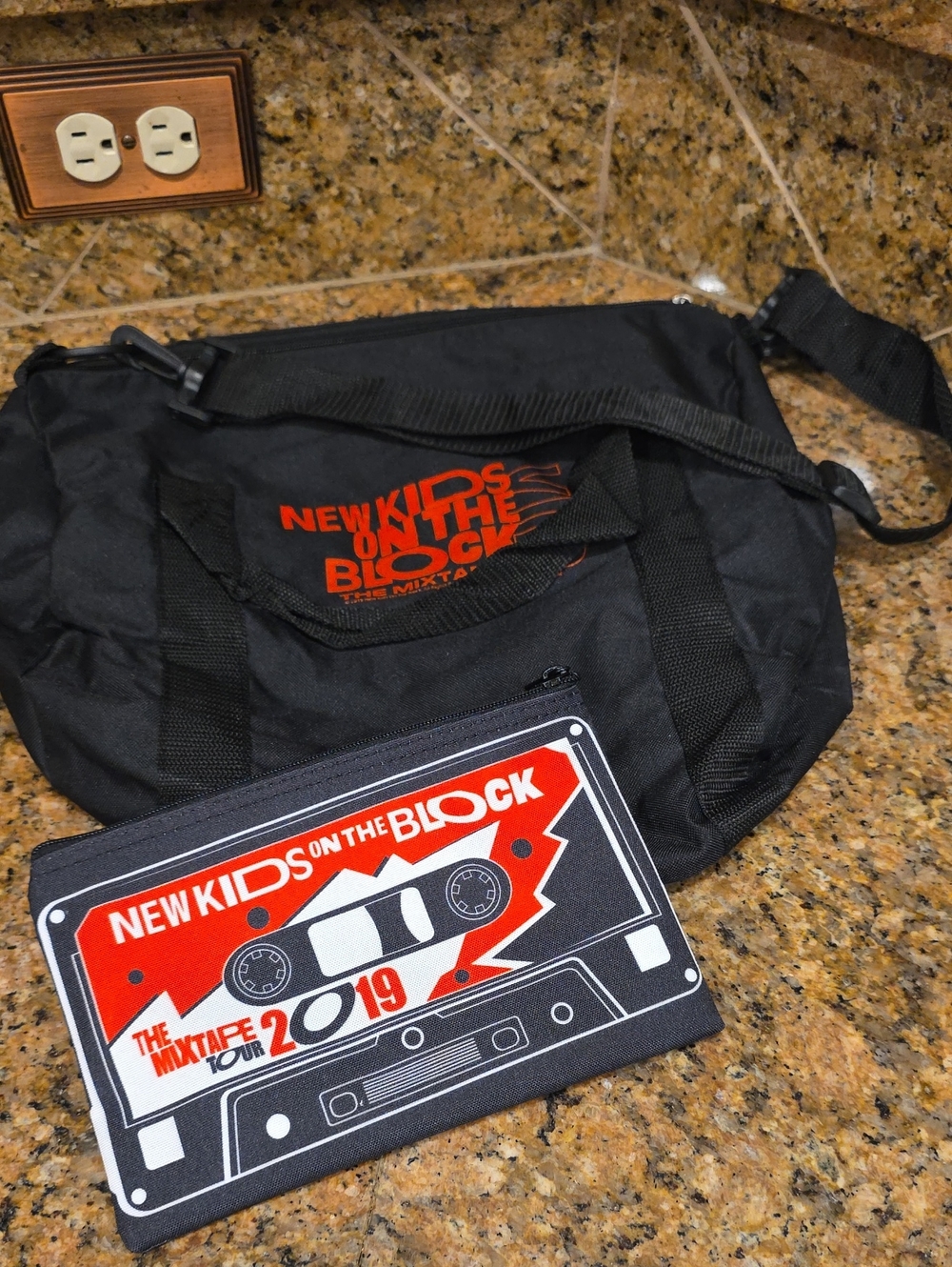 Like New NKOTB 2019  Mixtape Tour VIP Package Duffle Bag & Pouch
